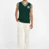 Eco Holden V-hals gilet met kabelpatroon