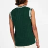 Eco Holden V-hals gilet met kabelpatroon