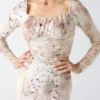 Eco Holly-jurk van mesh met print Eco Holly-jurk van mesh met print