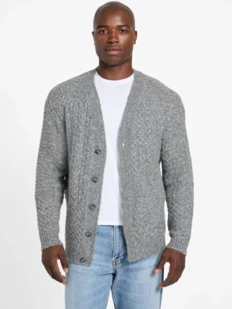 Eco Jeffry vest met kabelpatroon