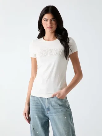 Eco Lace T-shirt met kenmerkend logo