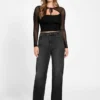 Eco Lauryn top met strik en mesh Eco Lauryn top met strik en mesh