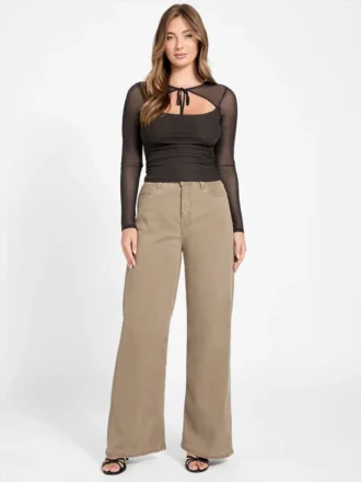 Eco Lauryn top met strik en mesh