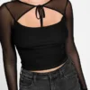 Eco Lauryn top met strik en mesh Eco Lauryn top met strik en mesh