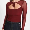 Eco Lauryn top met strik en mesh Eco Lauryn top met strik en mesh
