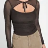 Eco Lauryn top met strik en mesh Eco Lauryn top met strik en mesh