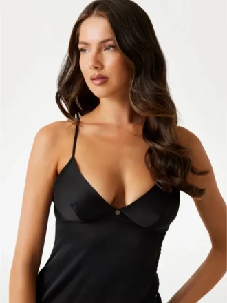 Eco Lea Maxi-chemise met kanten rand