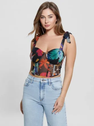 Eco Margot mesh-corset top