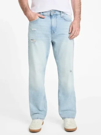 Eco Mason distressed rechte Jeans