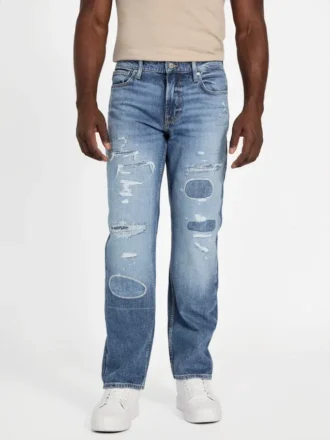 Eco Mason Patch Regular-Fit rechte Jeans