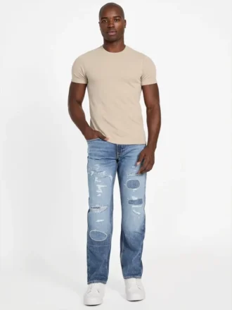 Eco Mason Patch Regular-Fit rechte Jeans