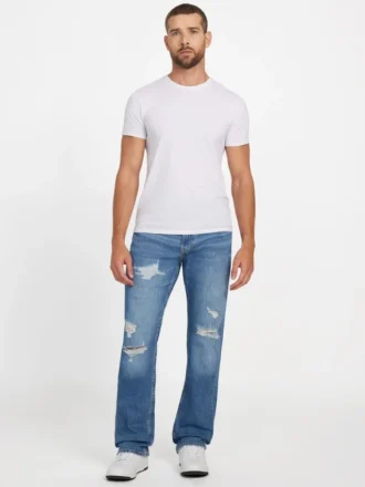 Eco Mason versleten straight-fit Jeans