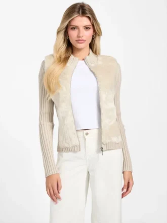 Eco Mila vest met rits en imitatiebont