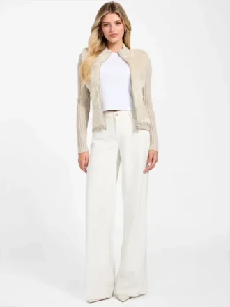 Eco Mila vest met rits en imitatiebont