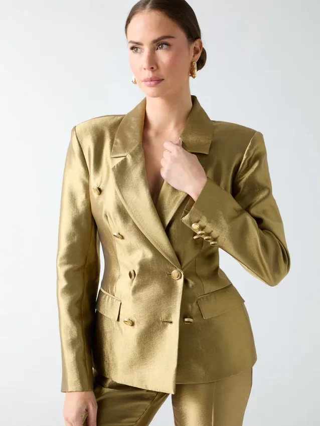 Eco Milla Blazer met dubbele rij knopen Eco Milla Blazer met dubbele rij knopen