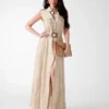 Eco Mindy geborduurde maxi-shirtjurk Eco Mindy geborduurde maxi-shirtjurk