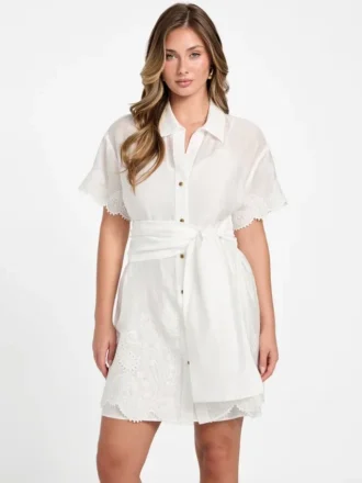 Eco Mindy geborduurde mini-jurk