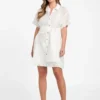 Eco Mindy geborduurde mini-jurk