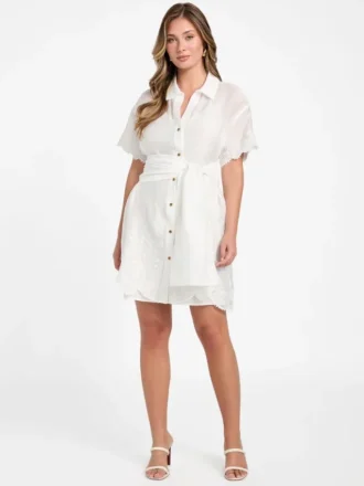 Eco Mindy geborduurde mini-jurk