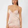 Eco Mini Feather Slip Dress