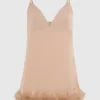 Eco Mini Feather Slip Dress