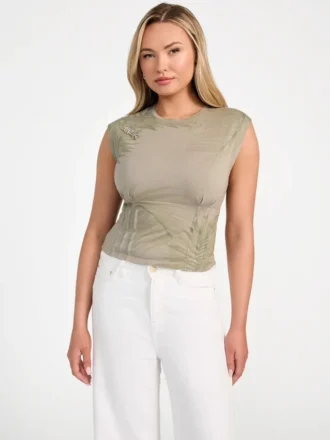 Eco Palm Leaf Corset T-shirt