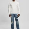 Eco Peony Jacquard T-shirt met ronde hals