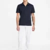 Eco Percy-polo met textuur en rits
