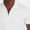 Eco Percy-polo met textuur en rits