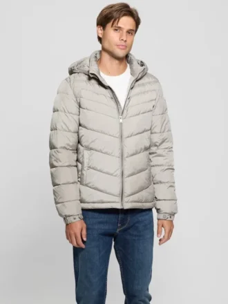 Eco-pufferjas met capuchon
