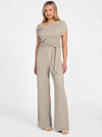Eco Rumi jumpsuit met één schouder