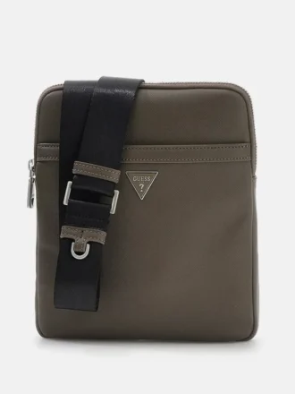 Eco Saffiano platte crossbody
