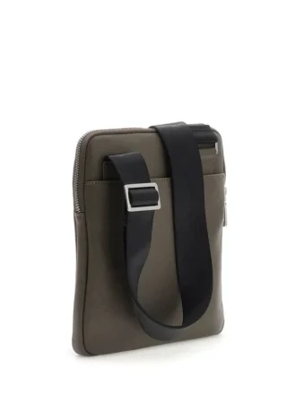 Eco Saffiano platte crossbody
