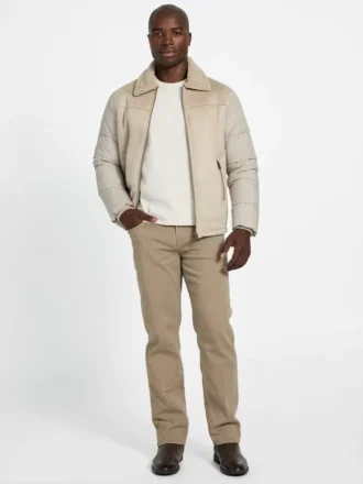 Eco-shearling pufferjas