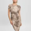 Eco Simonne jurk met gerimpelde knopen Eco Simonne jurk met gerimpelde knopen