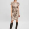Eco Simonne jurk met gerimpelde knopen Eco Simonne jurk met gerimpelde knopen