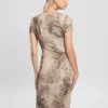 Eco Simonne jurk met gerimpelde knopen Eco Simonne jurk met gerimpelde knopen
