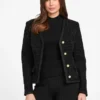 Eco Sue Bouclé-blazer met riem Eco Sue Bouclé-blazer met riem
