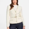 Eco Sue Bouclé-blazer met riem Eco Sue Bouclé-blazer met riem