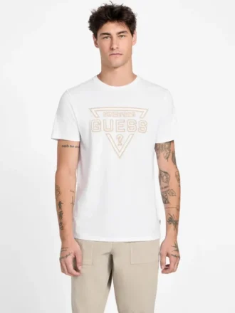 Eco-T-shirt met geschilderde driehoek