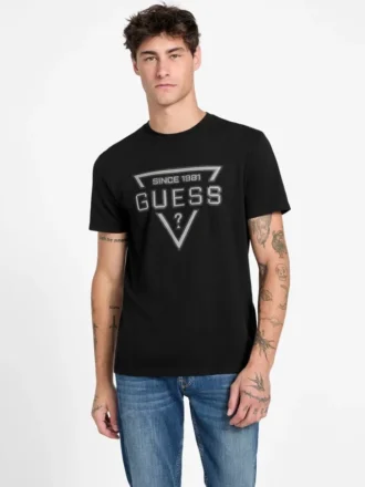 Eco-T-shirt met geschilderde driehoek