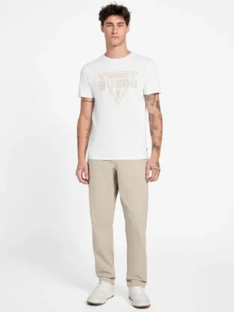 Eco-T-shirt met geschilderde driehoek