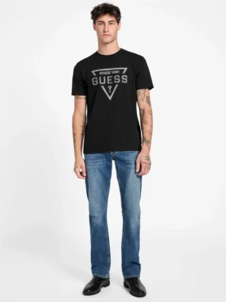 Eco-T-shirt met geschilderde driehoek