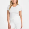 Eco T-shirt met ronde hals en pailletten
