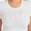 Eco T-shirt met ronde hals en pailletten
