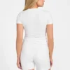 Eco T-shirt met ronde hals en pailletten