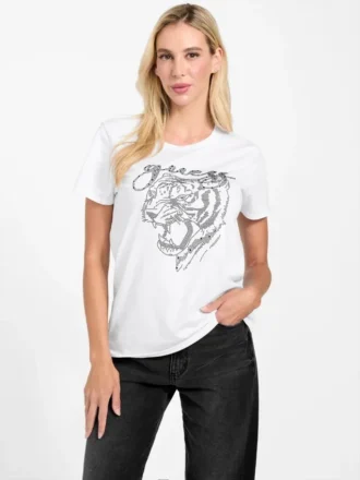 Eco T-shirt met strass-tijger