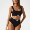 Eco Tessa geribbelde Braziliaanse slip met hoge taille Eco Tessa geribbelde Braziliaanse slip met hoge taille