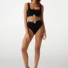 Eco Tessa geribbelde Braziliaanse slip met hoge taille Eco Tessa geribbelde Braziliaanse slip met hoge taille