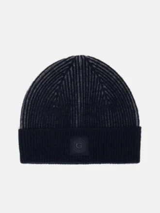 Eco tweekleurige geribde beanie